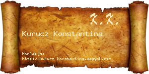 Kurucz Konstantina névjegykártya